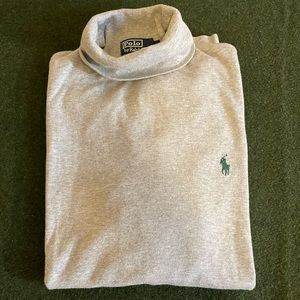 Polo Ralph Lauren soft cotton turtleneck vintage medium gray.